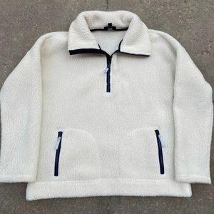 J.Crew half zip fleece (Medium/Ivory)